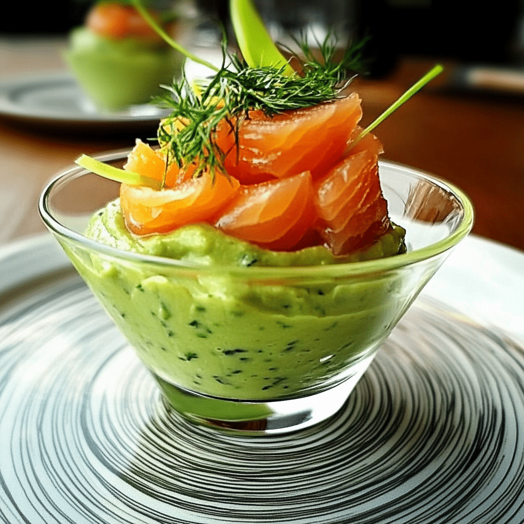 Mousse d’avocat au saumon