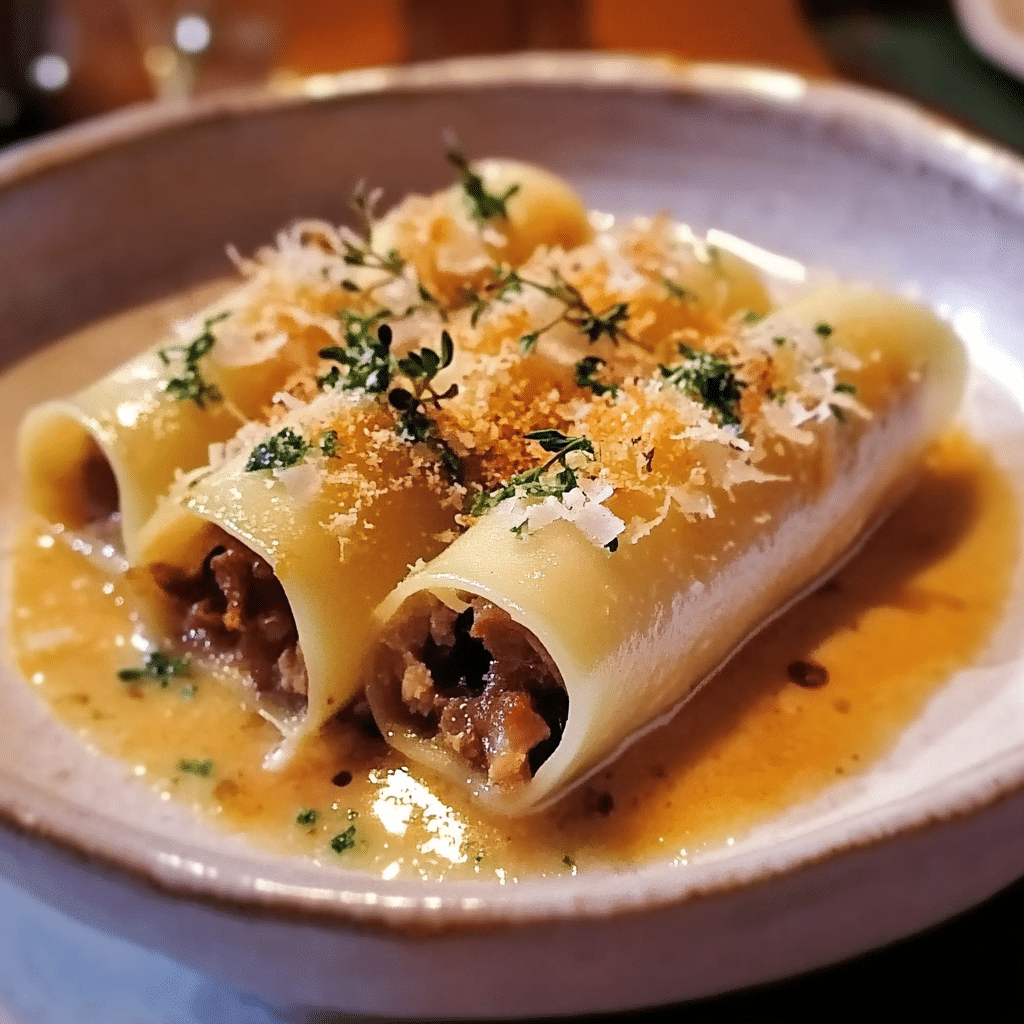 Cannellonis confit canard