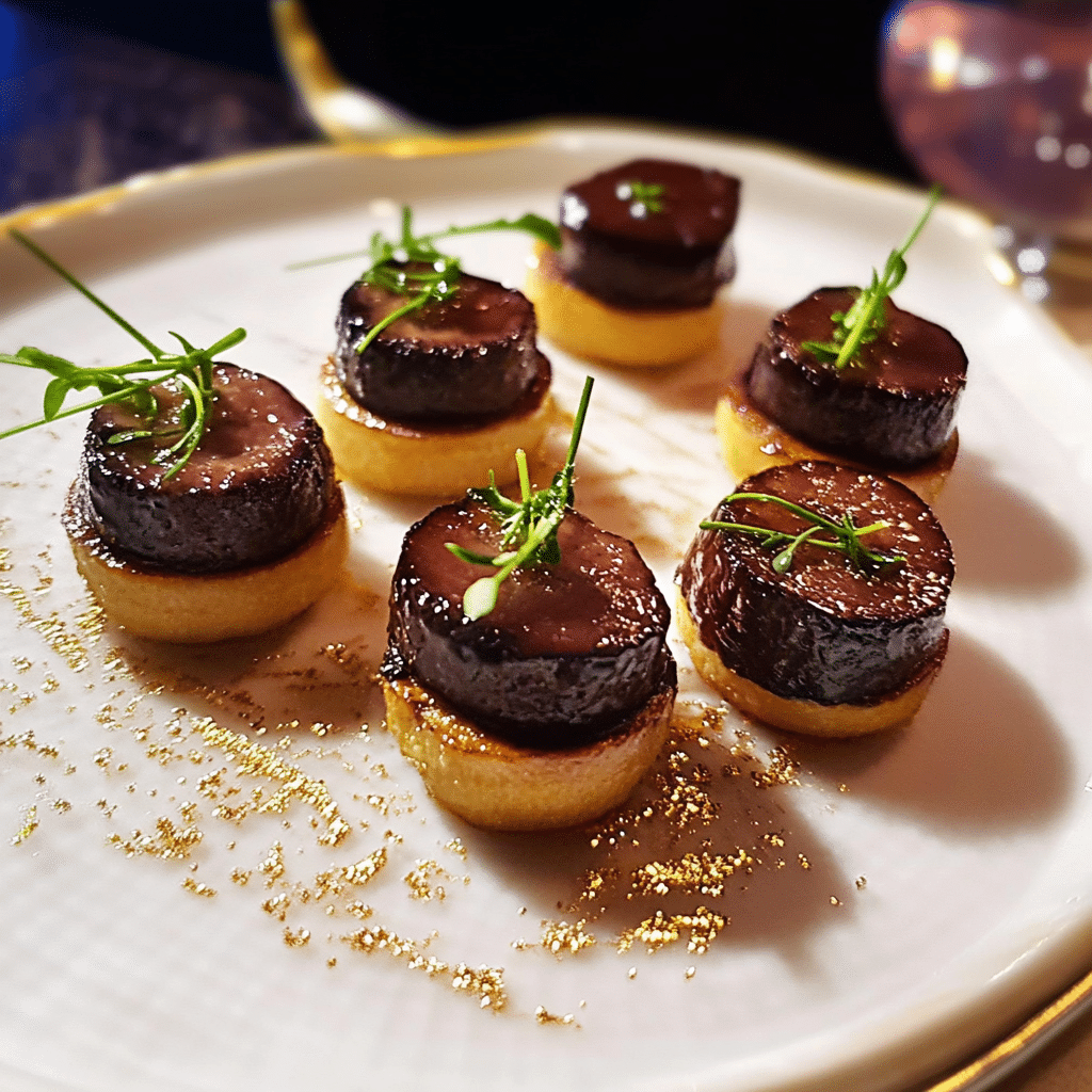 Canapés Boudin Foie Gras