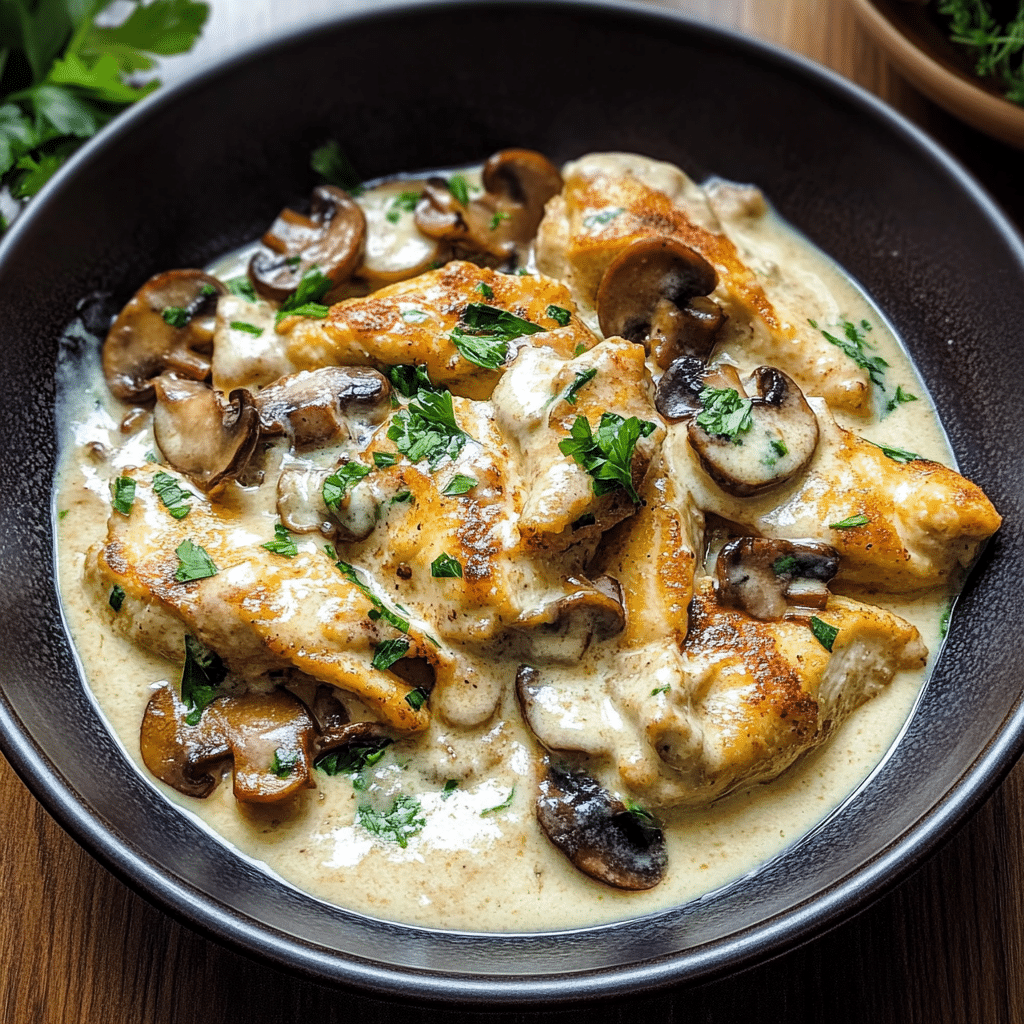 Poulet Crème Champignons