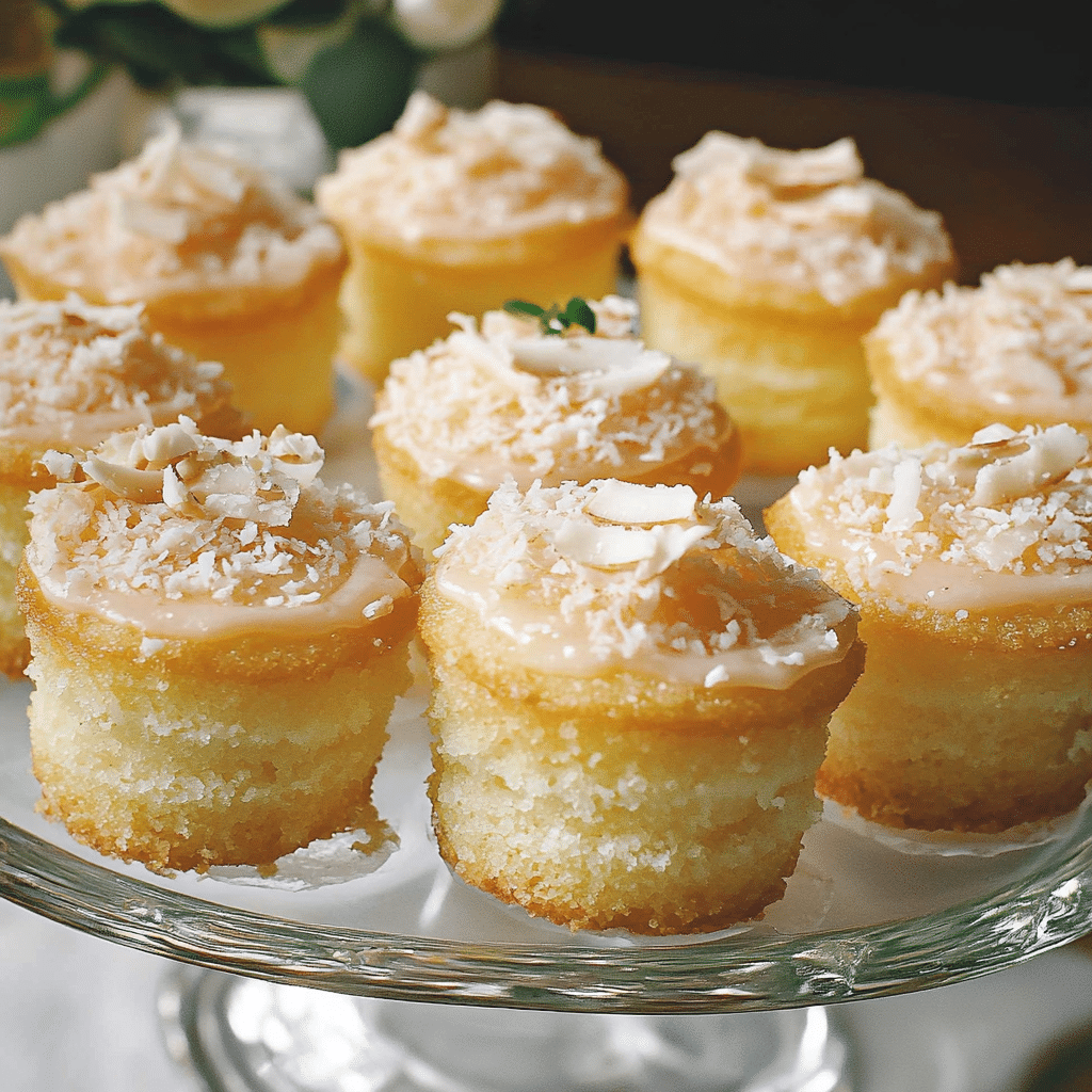 Mini gâteaux noix coco