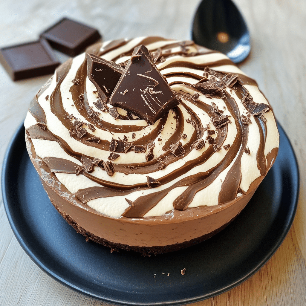 Mousse zébrée chocolats