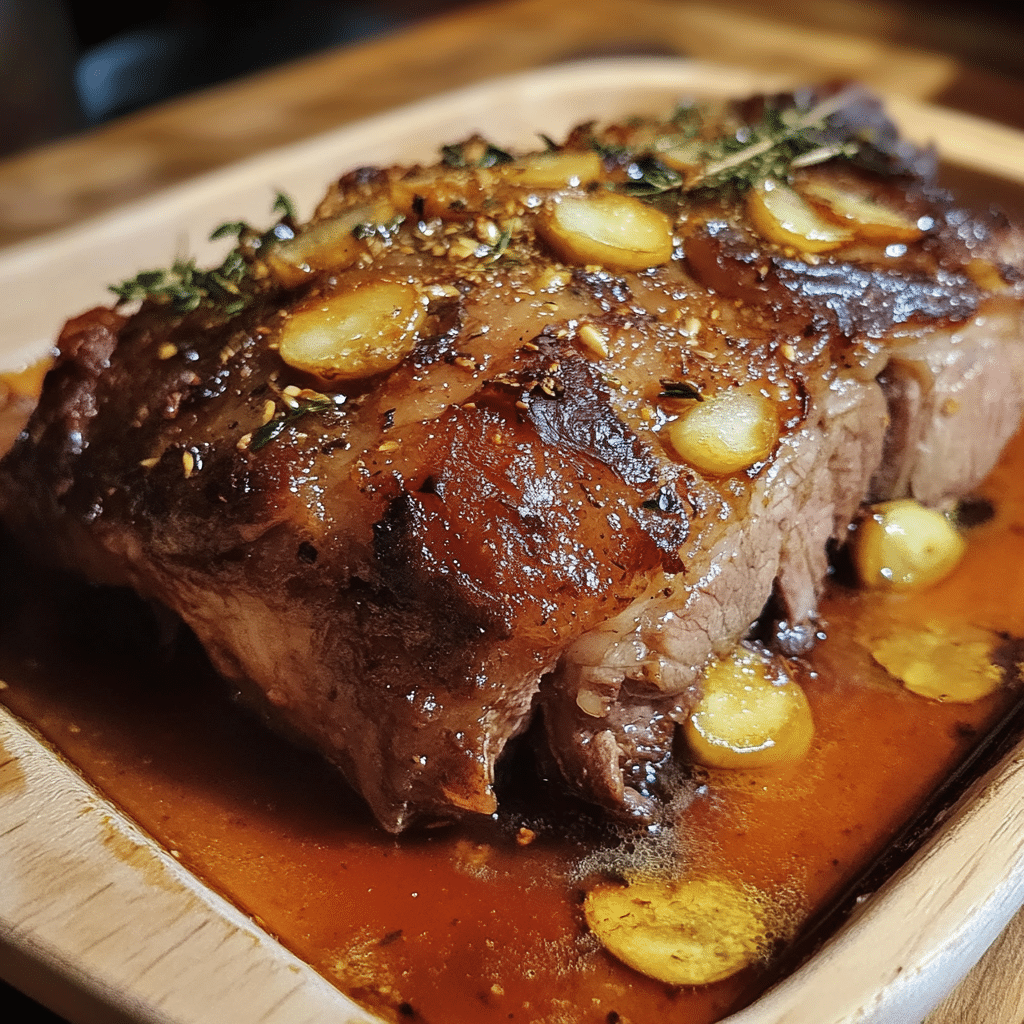 Épaule d'agneau confite miel