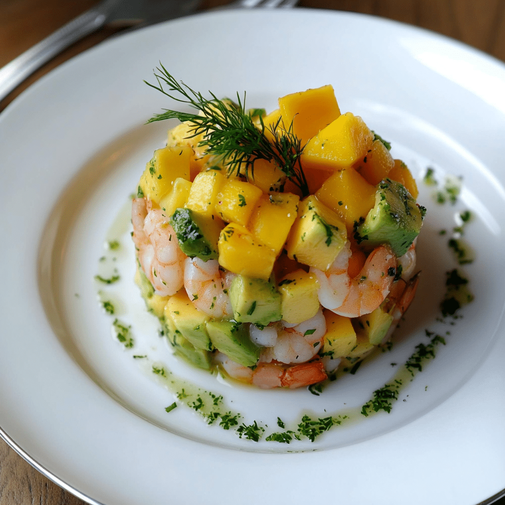 Tartare Crevettes Avocat Mangue