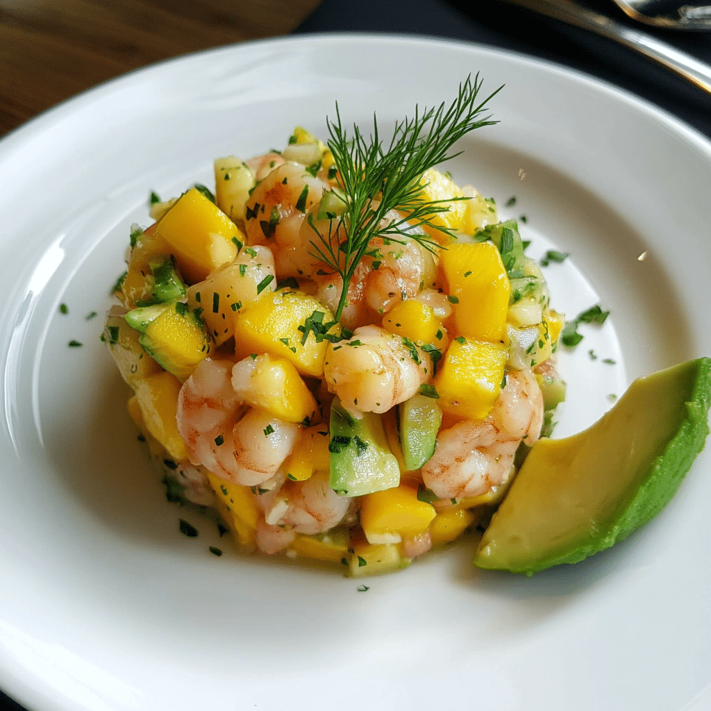 Tartare Crevettes Avocat Mangue