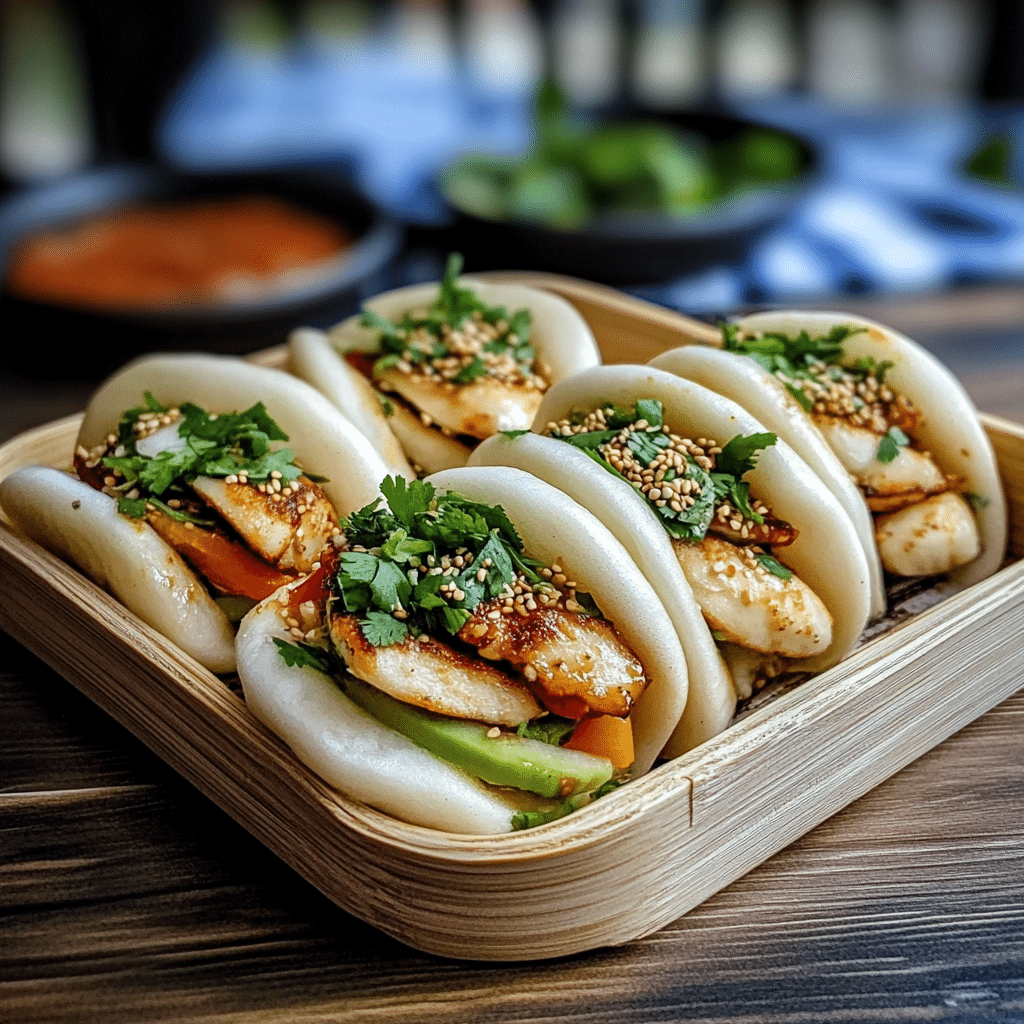 Petits pains bao poulet