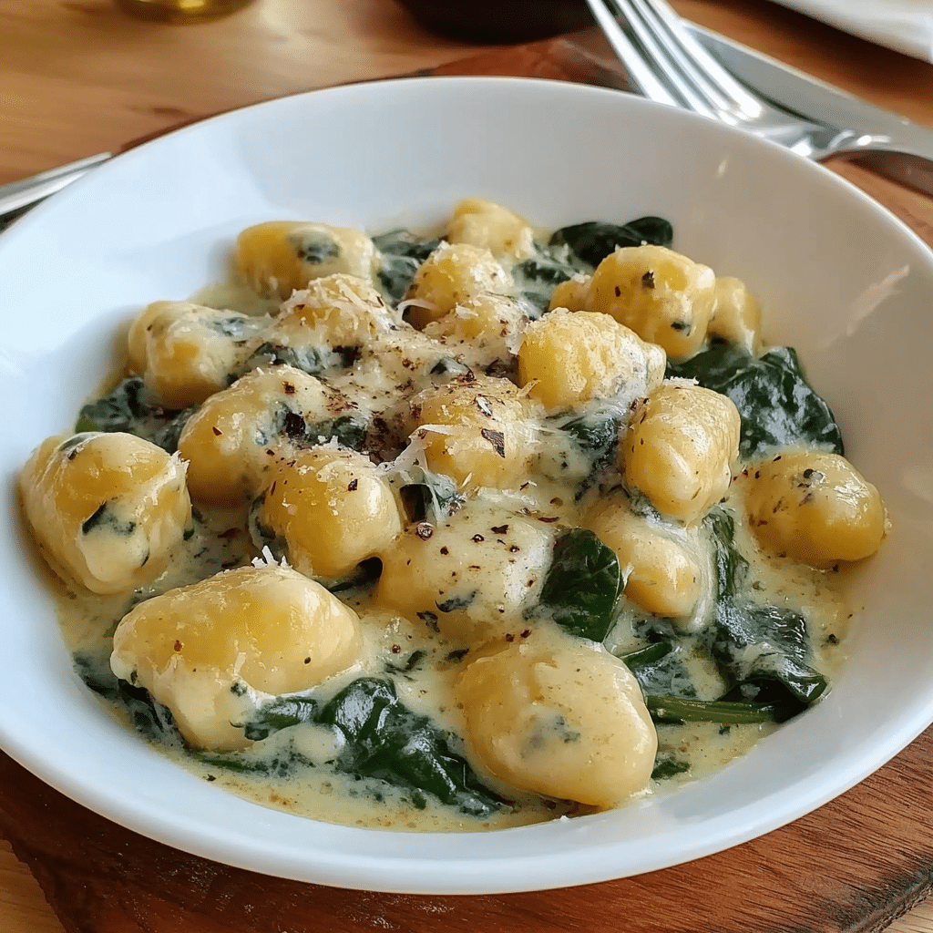 Gnocchi Gorgonzola Épinards