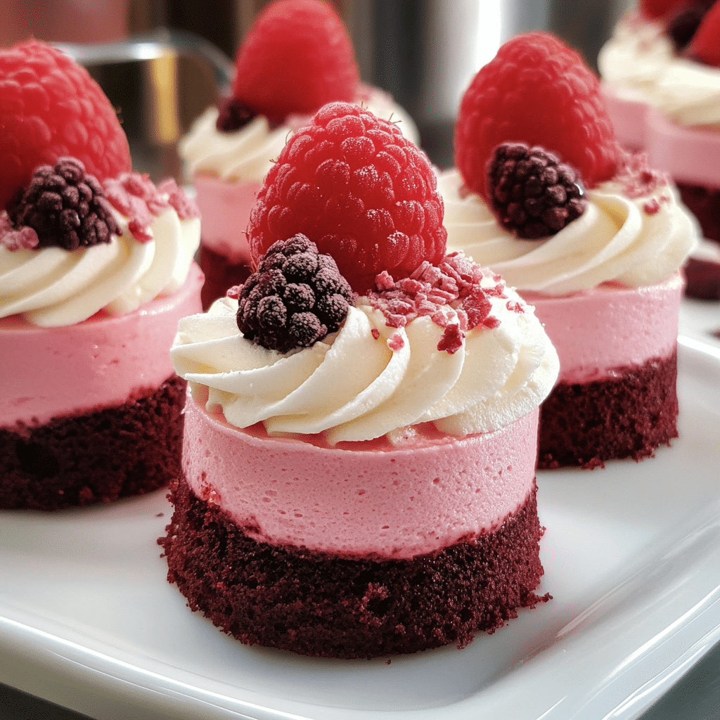 Mini Gâteaux Mousse Framboise