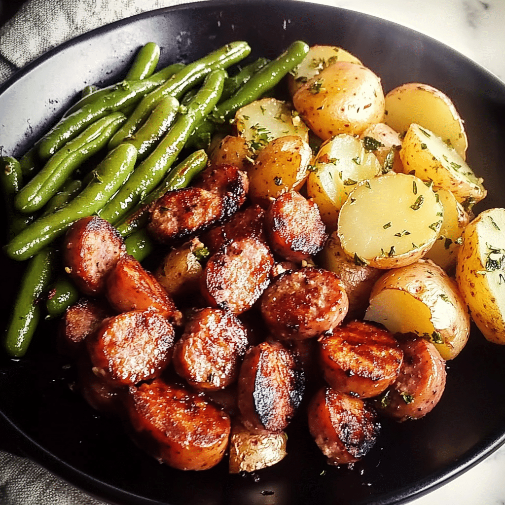 Saucisse Pommes Haricots Verts