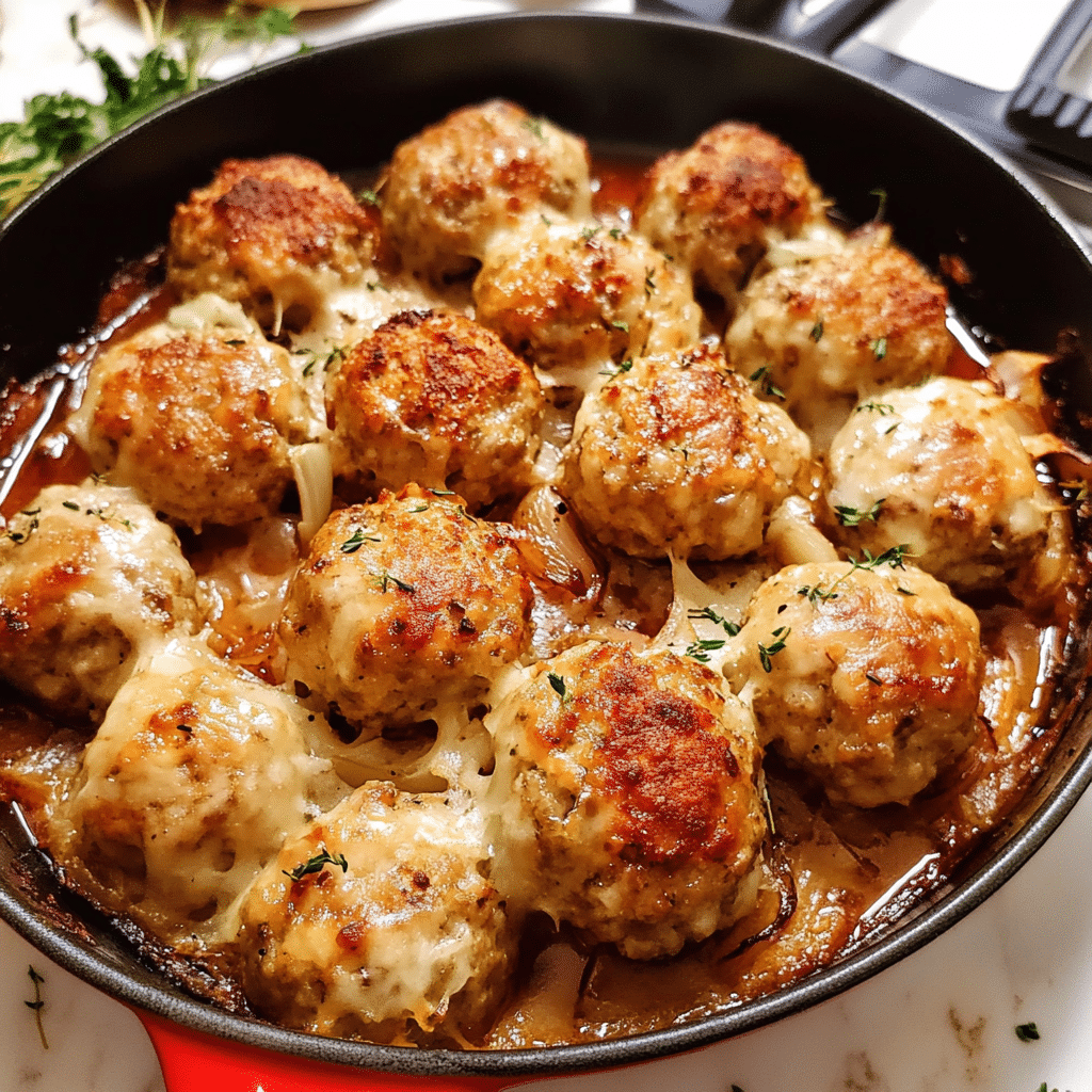Boulettes viande oignon four