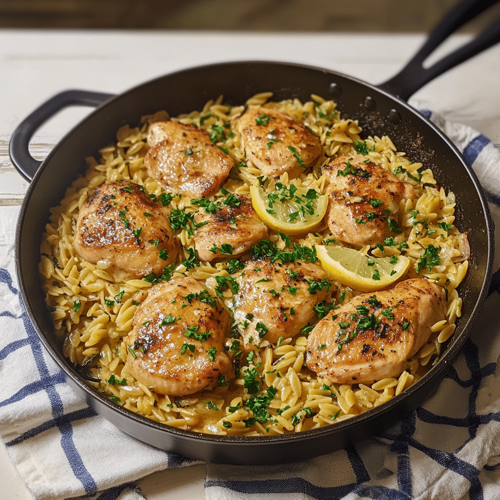 Poulet Citron Orzo Persil
