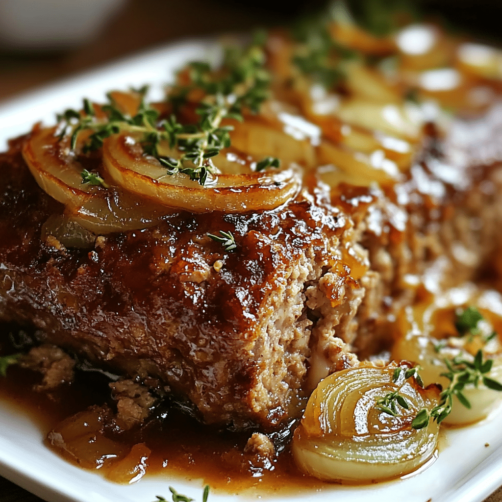 Pain viande l'oignon français